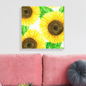 Toile Couleur d'eau des fleurs de soleil (Insitu(Salon))