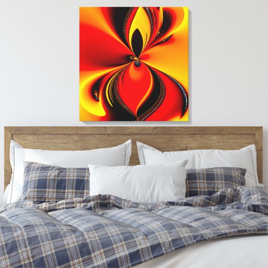 Toile couleur flamme Impression à un ou quatre pan (Insitu(Chambre))