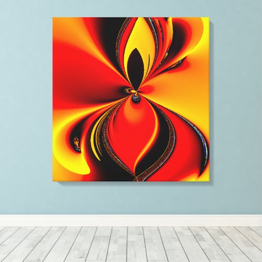 Toile couleur flamme Impression à un ou quatre pan (Insitu (Plancher de Bois))