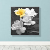 Toile Couleur partielle du cluster rose jaune (Insitu (Plancher de Bois))