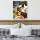 Toile Couleur père et fille Imprimé Mur Art (Insitu(Chambre))