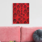 Toile Couleur rouge pluie / gouttes d'eau formes motif (Insitu(Salon))