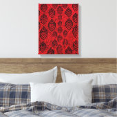 Toile Couleur rouge pluie / gouttes d'eau formes motif (Insitu(Chambre))