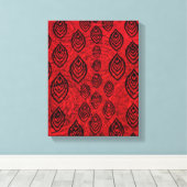 Toile Couleur rouge pluie / gouttes d'eau formes motif (Insitu (Plancher de Bois))