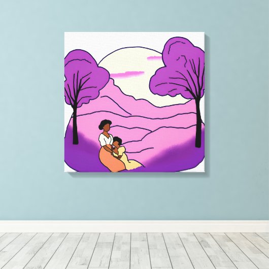 Toile Couleur violet (Insitu (Plancher de Bois))