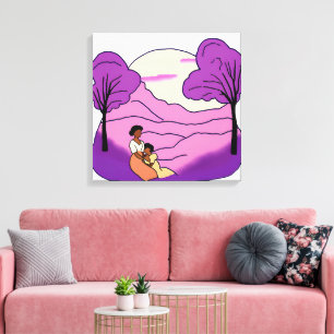 Toile Couleur violet