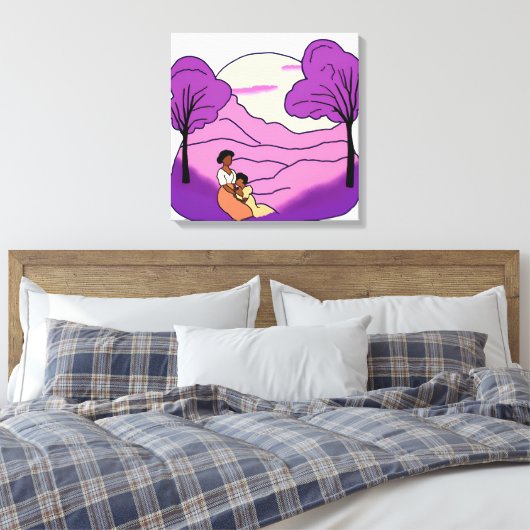 Toile Couleur violet (Insitu(Chambre))