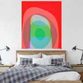 Toile Couleurs Abstraites En Rouge 210 (Insitu(Chambre))