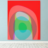 Toile Couleurs Abstraites En Rouge 210 (Insitu (Plancher de Bois))