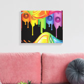 Toile Couleurs arc-en-ciel (Insitu(Salon))