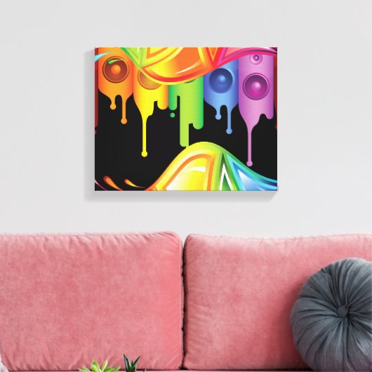 Toile Couleurs arc-en-ciel (Insitu(Salon))