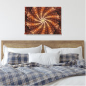 Toile Couleurs chaudes, Trippy Moderne Motif d'art fract (Insitu(Chambre))