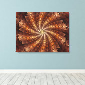 Toile Couleurs chaudes, Trippy Moderne Motif d'art fract (Insitu (Plancher de Bois))