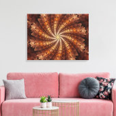 Toile Couleurs chaudes, Trippy Moderne Motif d'art fract (Insitu(Salon))