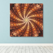 Toile Couleurs chaudes, Trippy Moderne Motif d'art fract (Insitu (Plancher de Bois))