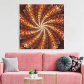 Toile Couleurs chaudes, Trippy Moderne Motif d'art fract (Insitu(Salon))