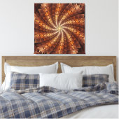 Toile Couleurs chaudes, Trippy Moderne Motif d'art fract (Insitu(Chambre))