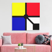 Toile Couleurs de base Mondrian de style Canva (Insitu(Salon))