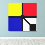 Toile Couleurs de base Mondrian de style Canva (Insitu (Plancher de Bois))