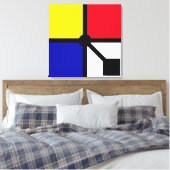 Toile Couleurs de base Mondrian de style Canva (Insitu(Chambre))