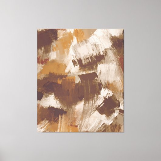 Toile Couleurs de café Abstraites Paint Strokes (Recto)