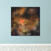 Toile Couleurs De Chute Noire Décor Art Abstrait Contemp (Insitu (Plancher de Bois))