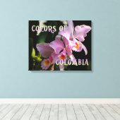 Toile Couleurs de la Colombie Cattleya Orchid (Insitu (Plancher de Bois))