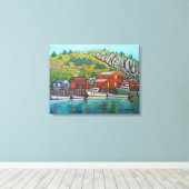 Toile Couleurs de Quidi Vidi, Terre-Neuve par Lisa Loren (Insitu (Plancher de Bois))