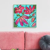 TOILE COULEURS D'EAU NEUROGRAPHIQUES DES FLEURS DE PRINT (Insitu(Salon))