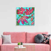 TOILE COULEURS D'EAU NEUROGRAPHIQUES DES FLEURS DE PRINT (Insitu(Salon))