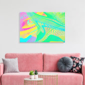 Toile COULEURS FLUO - Art Fractal - (Insitu(Salon))