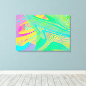 Toile COULEURS FLUO - Art Fractal - (Insitu (Plancher de Bois))