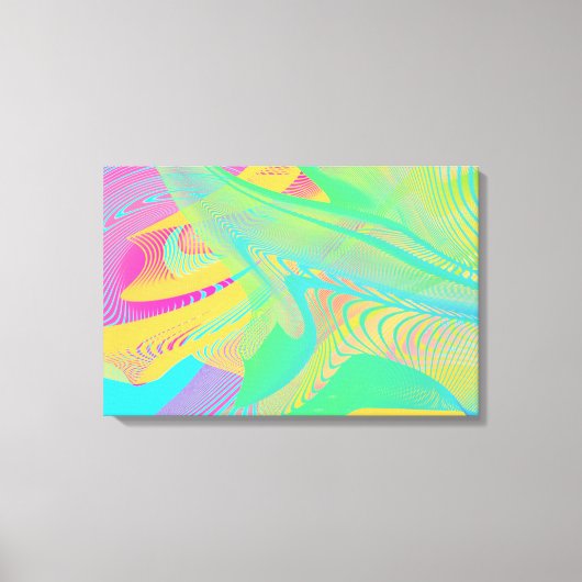 Toile COULEURS FLUO - Art Fractal - (Recto)