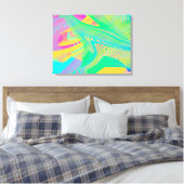 Toile COULEURS FLUO - Art Fractal - (Insitu(Chambre))