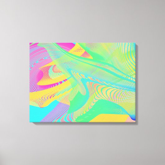 Toile COULEURS FLUO - Art Fractal - (Recto)