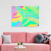 Toile COULEURS FLUO - Art Fractal - (Insitu(Salon))