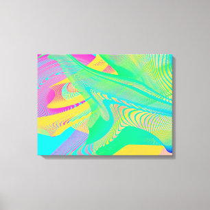 Toile COULEURS FLUO - Art Fractal -