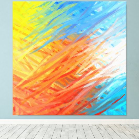 Toile Couleurs multiples Peinture d'art Abstrait 4 (Insitu (Plancher de Bois))