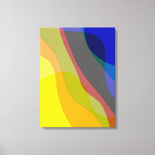 Toile Couleurs primaires Abstrait 1212i - Bleu Jaune Rou