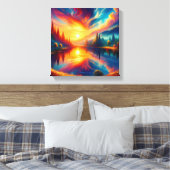 Toile Couleurs sur le lac (Insitu(Chambre))