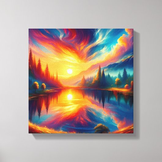 Toile Couleurs sur le lac (Recto)