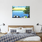 Toile Country Club Vue de la régate de voilier sur le la (Insitu(Chambre))