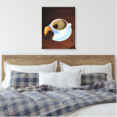 Toile Coupe de café avec mousse en forme de coeur (Insitu(Chambre))
