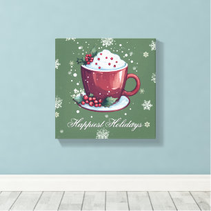 Toile Coupe de Noël des vacances chaudes au chocolat G