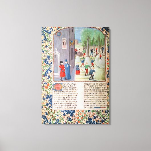 Toile Coupe des arbres et récolte (Recto)