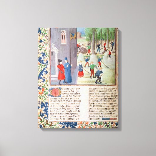 Toile Coupe des arbres et récolte (Recto)