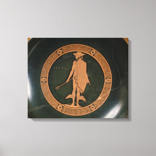 Toile Coupe grecque à silhouette rouge, représentant le (Recto)