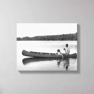 Toile Couple à Canoe