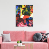 Toile Couple à la table du jardin par August Macke (Insitu(Salon))