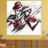Toile Couple Abstrait avec violon (Insitu(Salon))